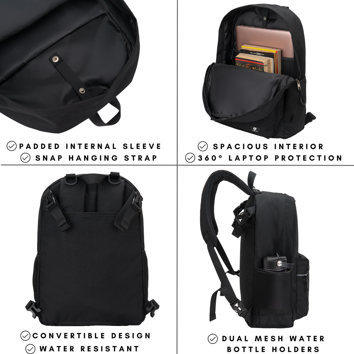 Backpack with laptop protection clearance