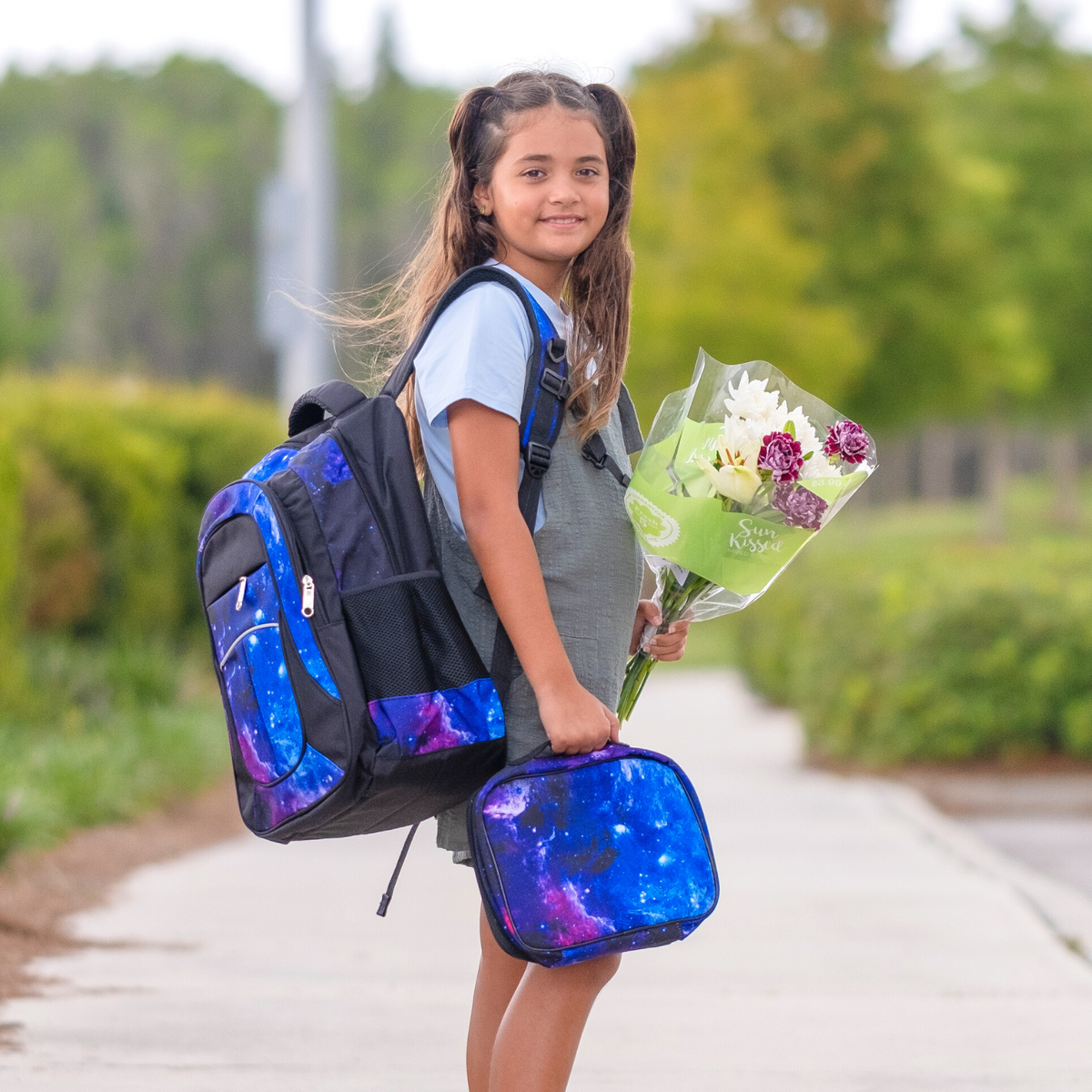 Kids Backpack and Lunch Box Set, Galaxy, Blue, Gives Back to Great Cau –  Fenrici Brands