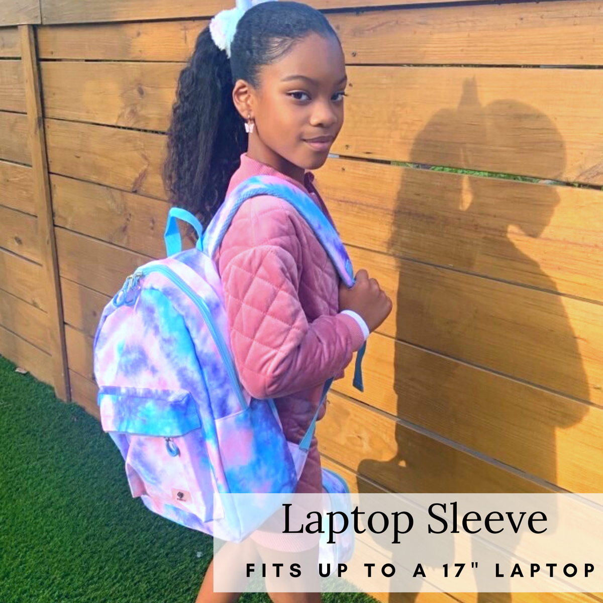 Kids Backpack and Lunch Box Set with Bento Box, Pastel Pink Tie Dye  Backpack Set, Gives Back to a Great Cause, 17 Inches