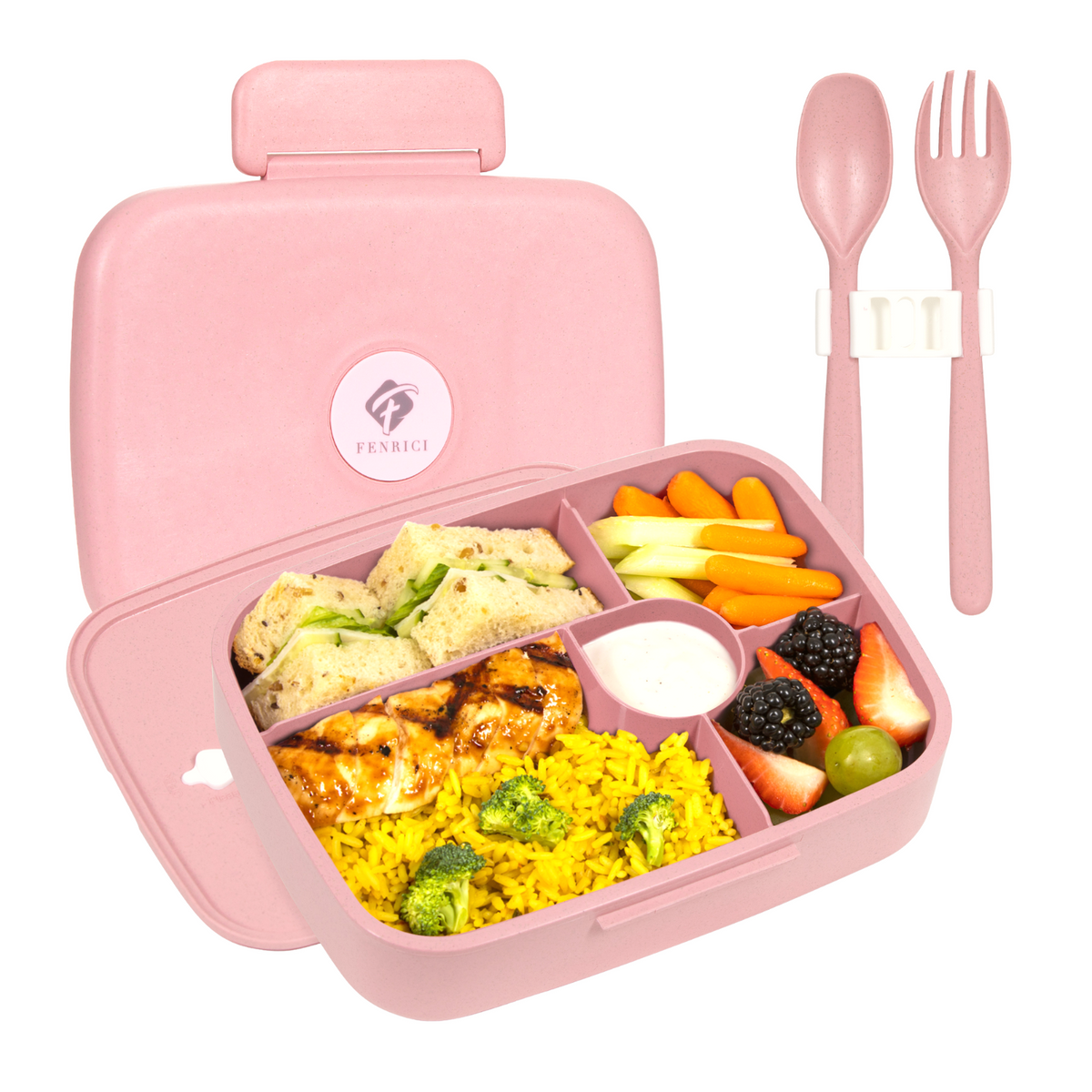 Pink Bento Lunch Box For Adults and Kids