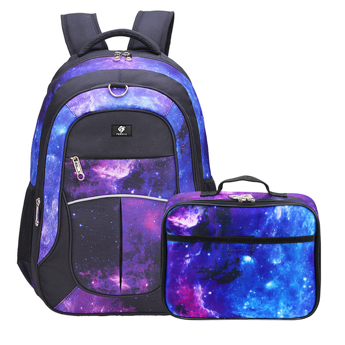 Kids Backpack and Lunch Box Set, Galaxy, Blue, Gives Back to Great