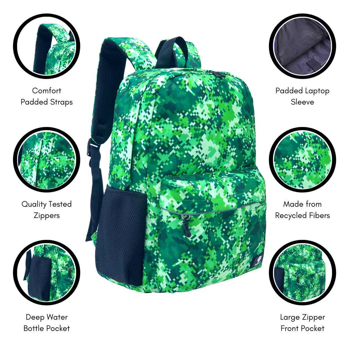 Boys green backpack shop