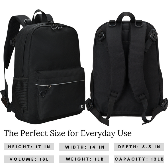 Adaptive Backpack with Laptop Compartment, Durable, Gives Back to a Great Cause, 17 Inches, Black