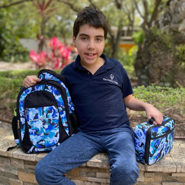 18" Shark Backpack with Laptop Compartment, Double Your Donation