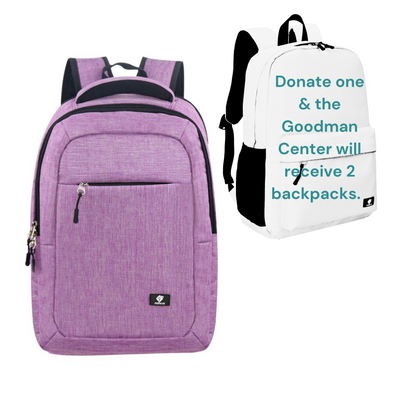 Laptop Backpack with Laptop Compartment, Purple, Double Your Donation