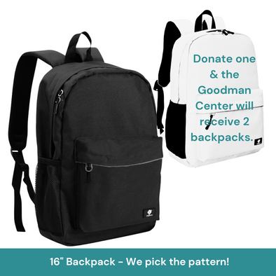 16" Any Pattern Backpack with Laptop Compartment, Double Your Donation