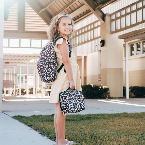 17" Cheetah Backpack with Laptop Compartment, Double Your Donation