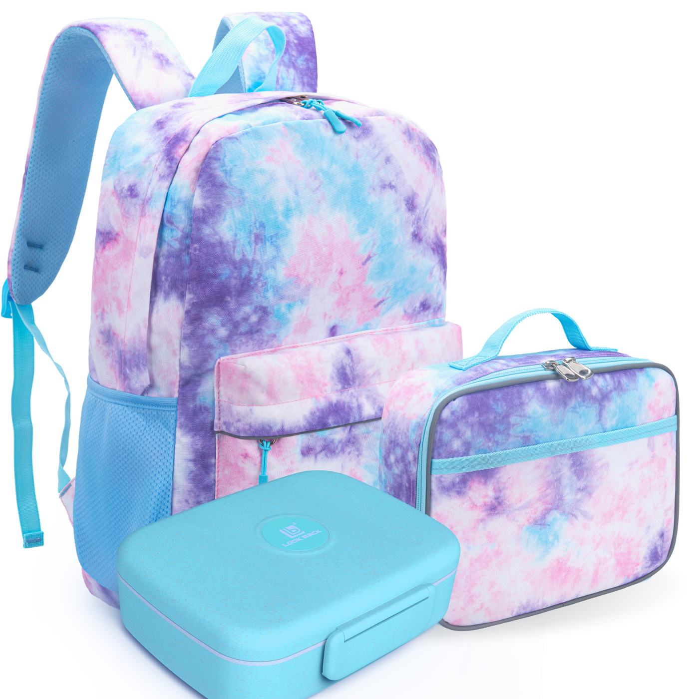 Kids Backpack and Lunch Box Set with Bento Box, Pink Tie Dye, Gives Ba –  Fenrici Brands