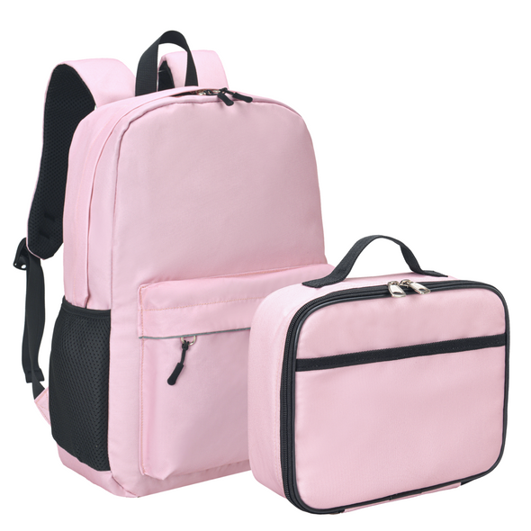 Teens Backpack and Lunch Box Set, Cool Pink, Gives Back to Great Cause, 17 Inches