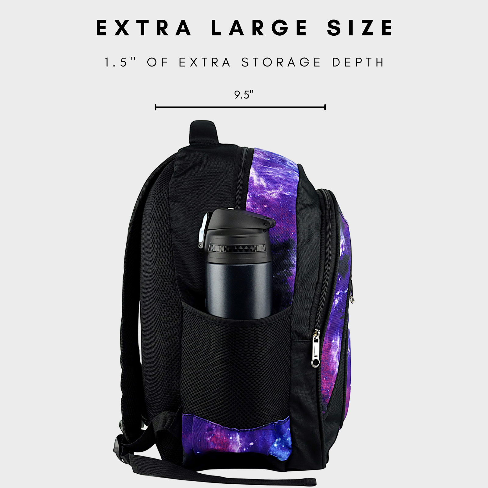 backpack big for laptops tech Galaxy Backpack with Laptop Compartment, Purple Backpack, Durable, Giv – Fenrici Brands