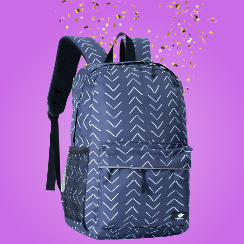 Black Boho Arrow Kids Backpack with Laptop Compartment, Durable, Gives Back to a Great Cause, 16 Inches