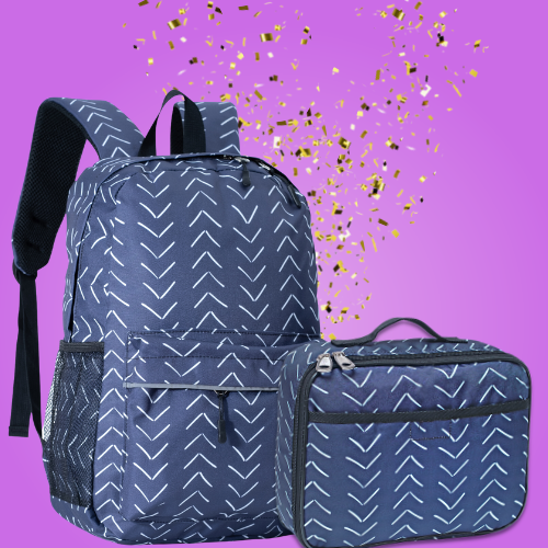 Black Boho Arrow Kids Backpack with Laptop Compartment, Durable, Gives Back to a Great Cause, 16 Inches