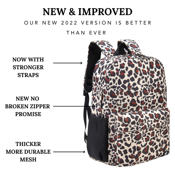 Girls Backpack and Lunch Box Set, Cheetah Print, Gives Back to Great Cause, 17 Inches