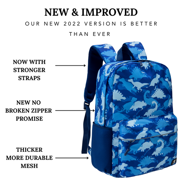 Dinosaur Backpack with Laptop Compartment, Dino Backpack, Durable, Gives Back to a Great Cause, 17 Inches