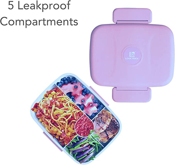 Kids Backpack and Lunch Box Set with Bento Box, Pink Tie Dye, Gives Back to Great Cause, 17 Inches