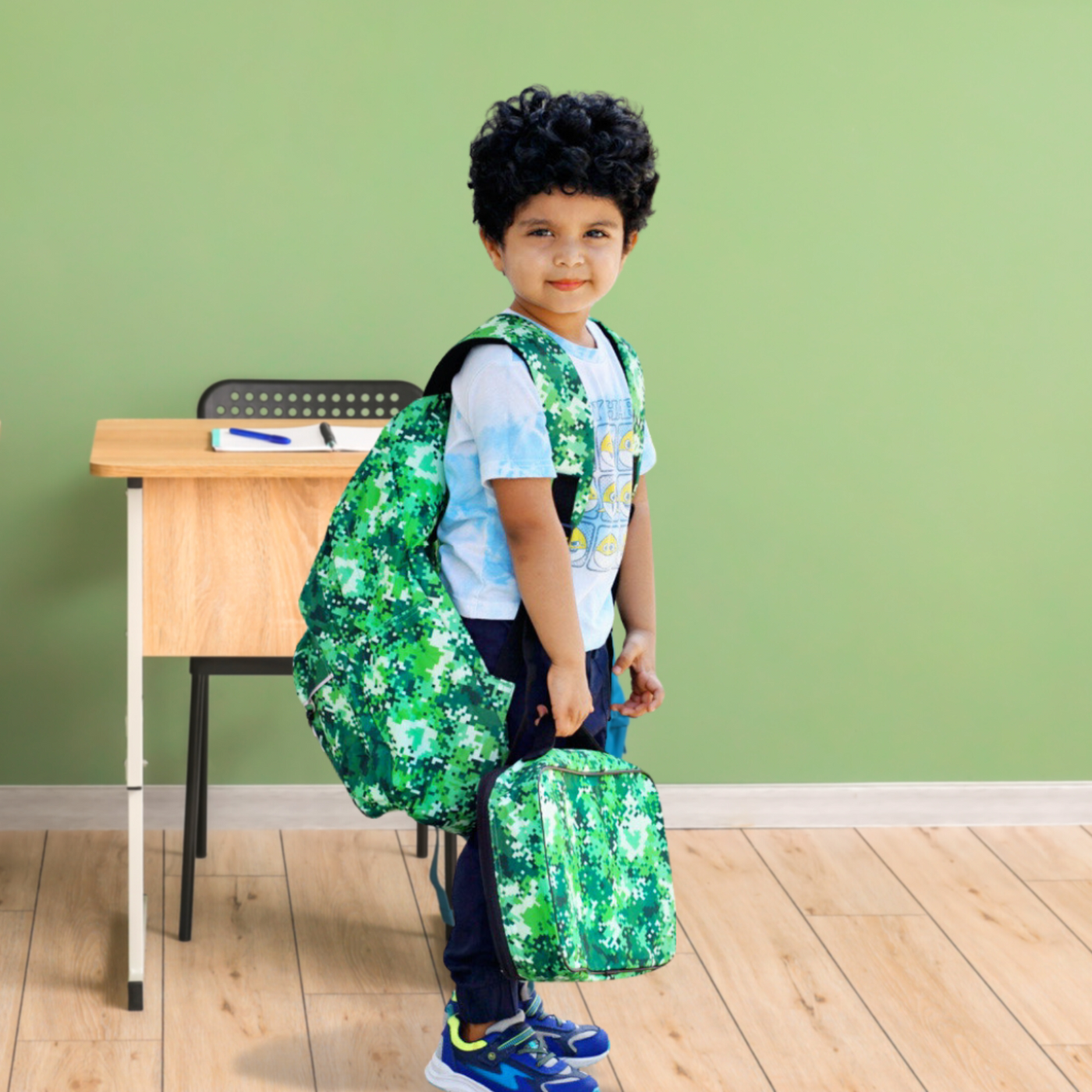 Kids Backpack and Lunch Box Set, Butterfly, Green, Gives Back to Great –  Fenrici Brands