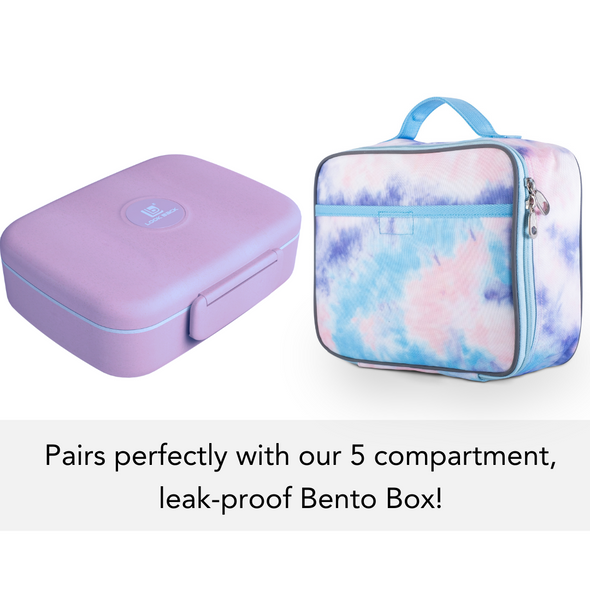 Tie Dye Lunch Box, Pink - Soft-Sided, Insulated, Gives Back to a Great Cause