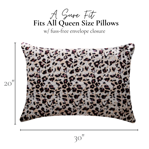 Fenrici Queen Satin Silk Pillowcase - Brown Cheetah