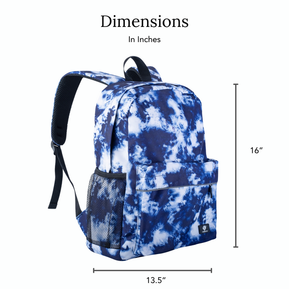 Kids Backpack and Lunch Box Set, Tie Dye, Blue, Gives Back to Great Cause, 16 Inches