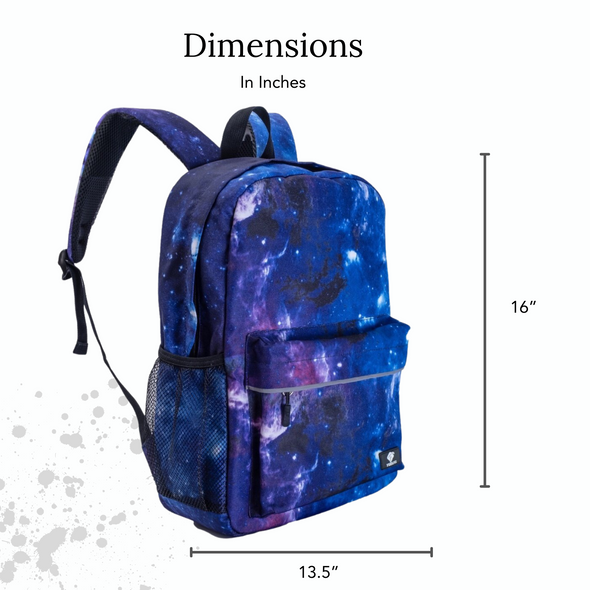 Kids Backpack and Lunch Box Set, Galaxy, Purple, Gives Back to Great Cause, 16 Inches
