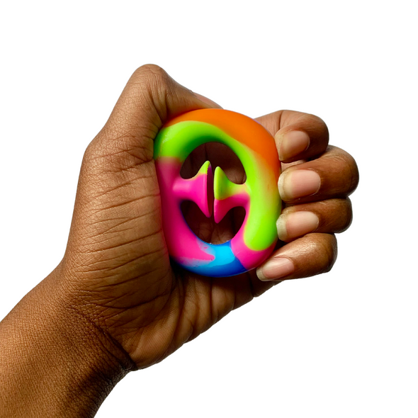 Snapping Fidget Toy for Kids, Adults, Dual Auditory, Sensory Stress Relief (Pastel Rainbow)