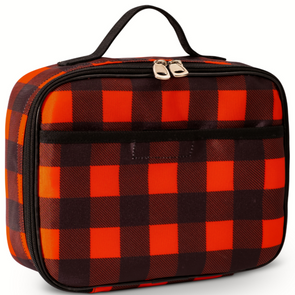 Red Buffalo Check Kids Lunch Box - Soft-Sided, Insulated, Gives Back to a Great Cause
