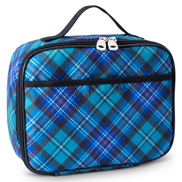 Green Tartan Kids Lunch Box - Soft-Sided, Insulated, Gives Back to a Great Cause