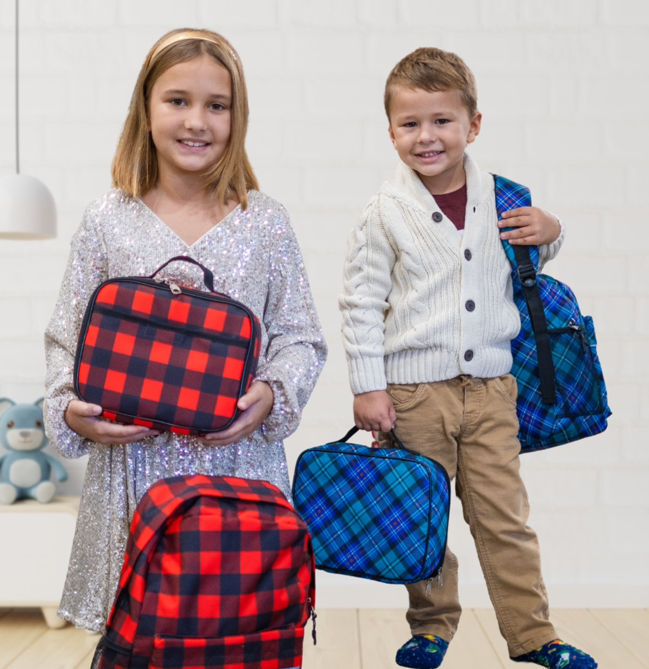 Green Tartan Kids Lunch Box - Soft-Sided, Insulated, Gives Back to a G –  Fenrici Brands