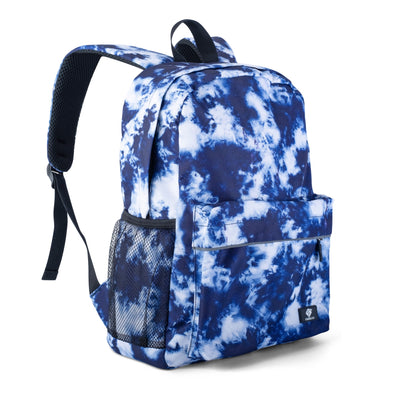 Blue Tie Dye Kids Backpack with Laptop Compartment, Durable, Gives Back to a Great Cause, 16 Inches