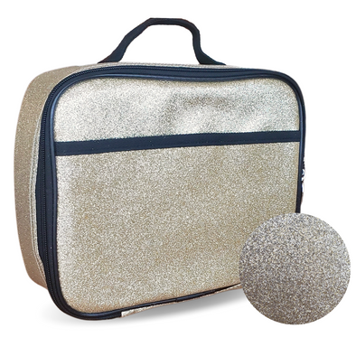 Gold Glitter Kids Lunch Box - Soft-Sided, Insulated, Gives Back to a Great Cause