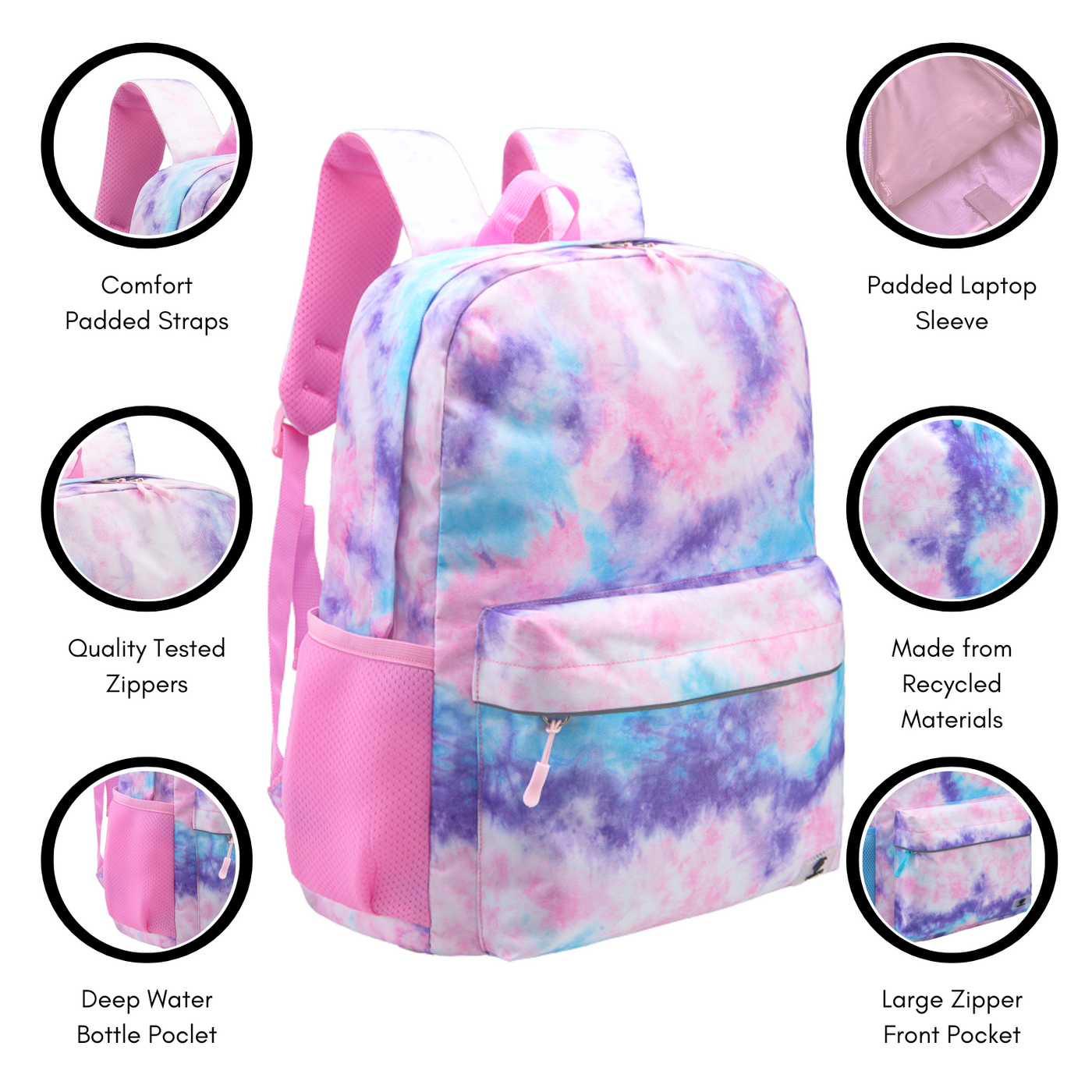 Tie dye school sales bags
