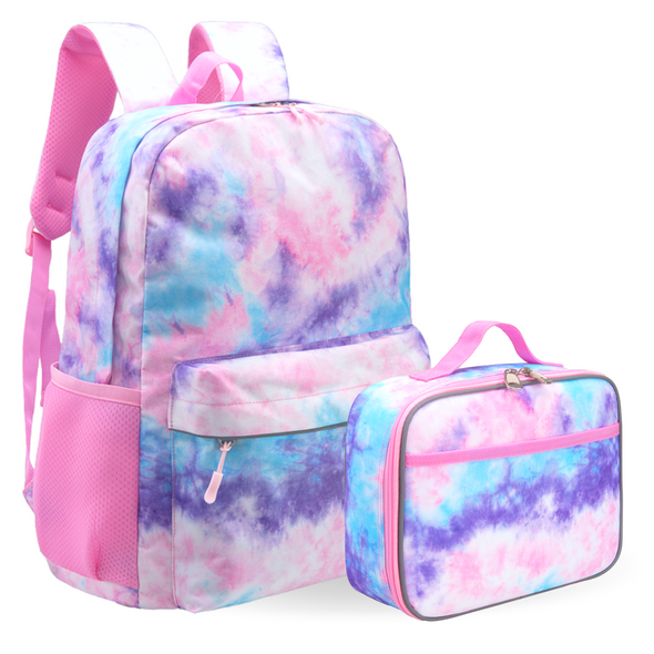 Pink Tie Dye Kids Backpack with Laptop Compartment, Durable, Gives Back to a Great Cause, 17 Inches