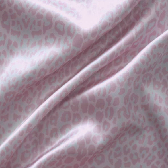 Fenrici Queen Satin Silk Pillowcase - Pink Leopard