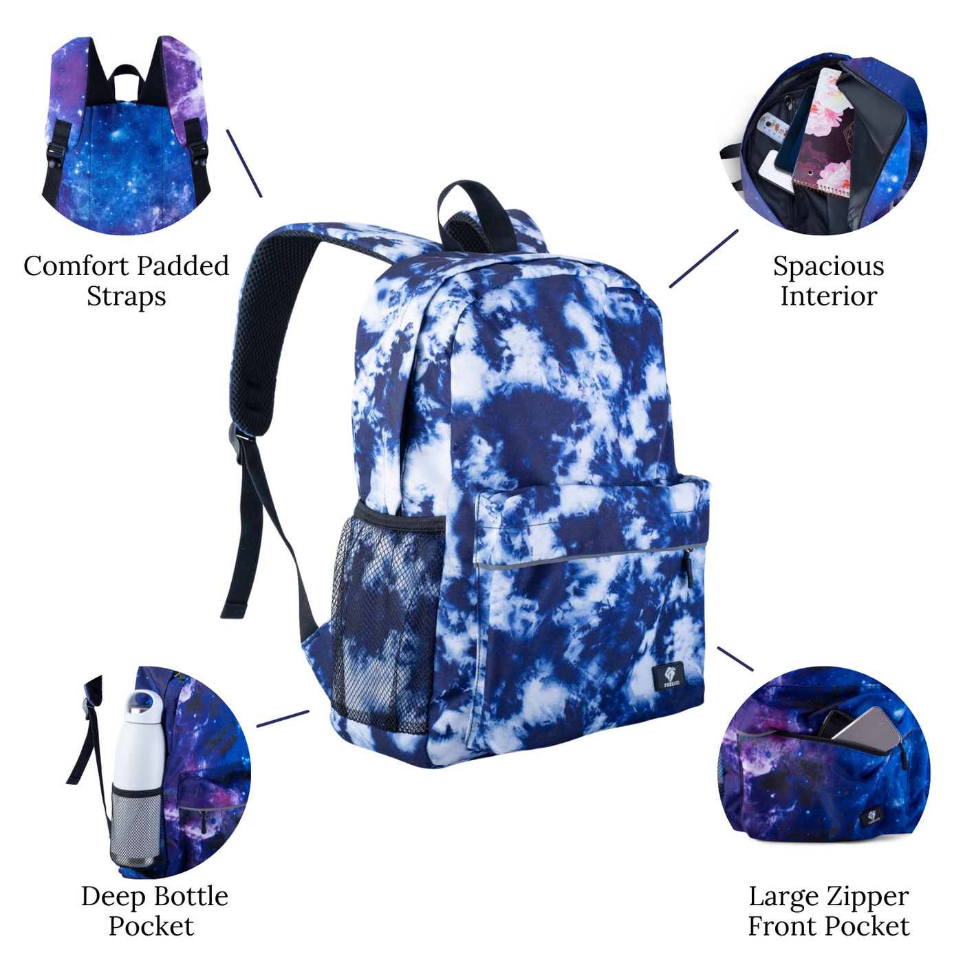 Tie Dye Lunch Box, Blue - Soft-Sided, Insulated, Gives Back to a Great –  Fenrici Brands