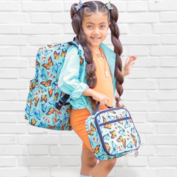 Butterfly Backpack with Laptop Compartment, Green Backpack, Durable, Gives Back to a Great Cause, 17 Inches